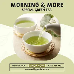 Green Tea Product display Instagram Post