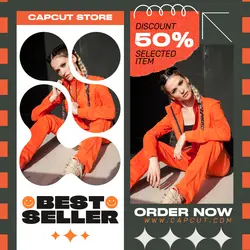 2 MULTI IMAGE WOMAN FASHION ORANGE