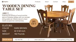 Furniture Wooden Dining Table Sale Promotion