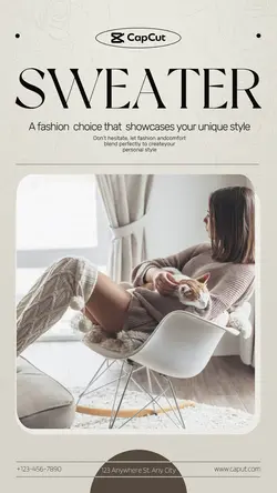 Clothing sweater display Minimalist style
