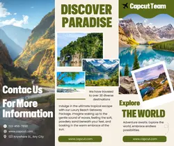 Green Creative Facebook Post Travel Industry