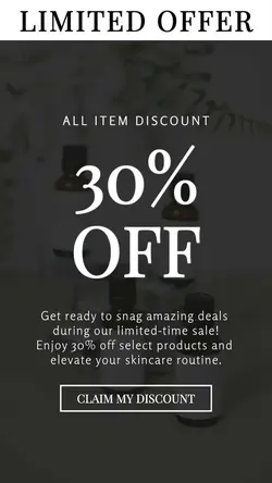 Black and White Beauty Care Promotion Instagram St