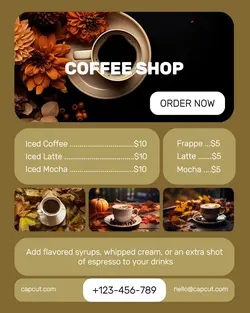 Coffee Shop Menu