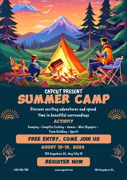 Non-Marketing Campus Summer Camp Poster