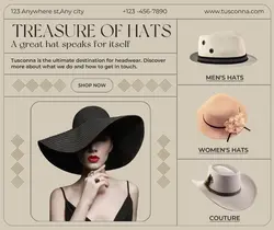 fashion hats product display facebook post