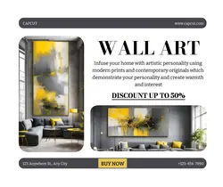 Household Wall Art Promotion Facebook Post
