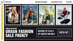 Urban Fashion Sale Display Twitter Post