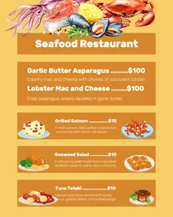 Seafood Restaurant Menu