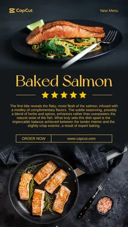 Food Baked Salmon Reviews Instagram Story