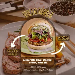 Food Advertising Special Menu Instagram Post Brown