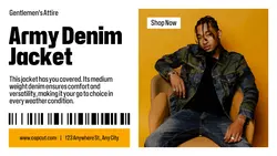 Fashion Denim Jacket Product Display Twitter Post