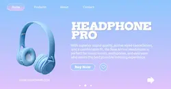 Headphone Electronics Promotion Landing Page