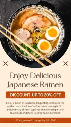 Delicious Japanese Ramen Promotion Instagram Story