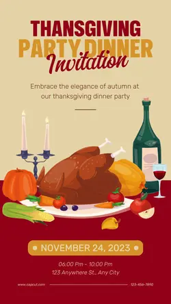 Thanksgiving Dinner Invitation Instagram Story