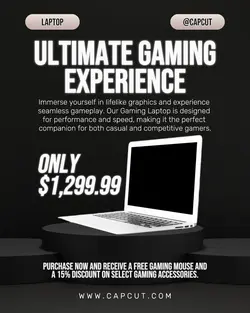 electronic promotion Laptop Instagram Portrait