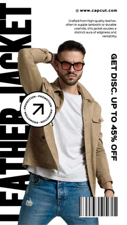 Leather Jacket Promotion Instagram Story