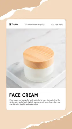 Beauty Face cream Show Minimalist 