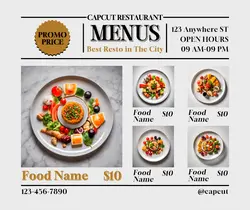 Food and Beverage Restaurant Menus Facebook Post