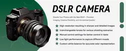E-Commerce Electronics Detail Page DSLR Cam Green