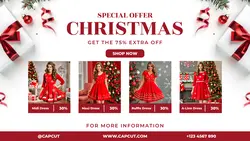 Christmas Woman Dress Sale For Social Media Cover