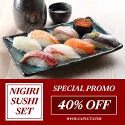 Nigiri Sushi Set Promo Instagram Post