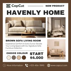 Furniture Brown Sofa Living Room Instagram Post