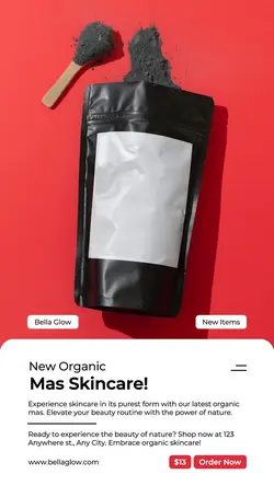 New Skincare Organic Mask Promotion Instagram Story