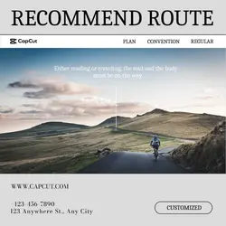 Travel Cycling Route Showcase Minimalist