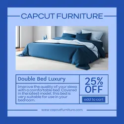 Household Accessories & Furniture Bed Promotion for Instagram Post