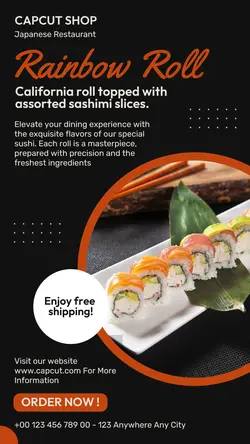 Food & Beverages Sushi Product Display