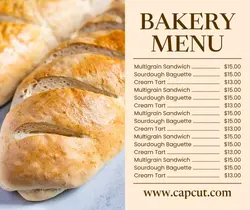 Food Bakery Menu Display Facebook Post