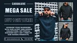 Fashion Men Hoodie Sale Promotion Facebook Ads