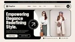 Beige and Black Minimalist Fashion Store Website