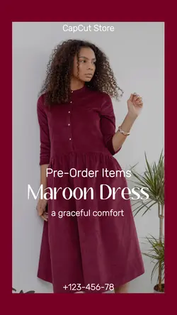 Fashion Dress Girl Pre Order Instagram Story