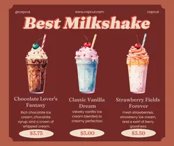 Milkshake Menu Promotion Facebook Post