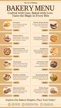 Food & Beverage Bakery Menu Instagram Story