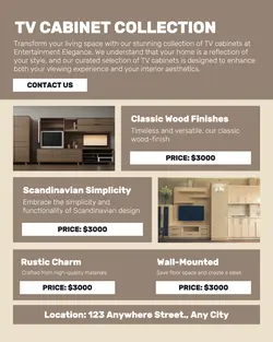 Household Tv Cabinet Collection Display