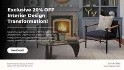Interior design promotion twitter post