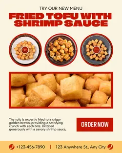 Food Promotion Fried tofu instagram portrait