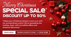 Christmas Sale Promotions Banner Facebook App Ads