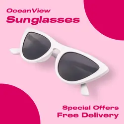 E-commerce Hero Image Fashion Ocean View Sunglasses