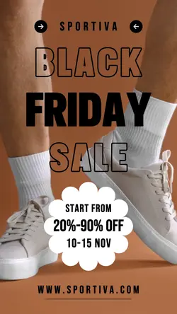 Black Modern Black Friday Sale Instagram Story