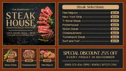 steak house menu twitter post