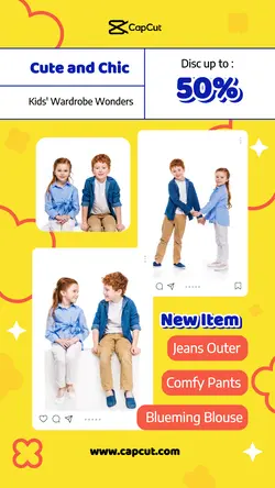 Fashion Industry For Kids Instagram Story Sale Promotion