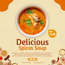 Food & Beverage Spices Soup Promotion Instagram Post