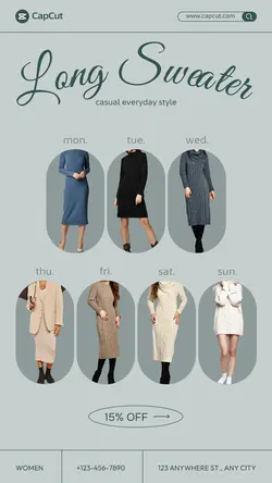 Clothing & Shoes Long Sweate Online event Business