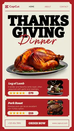 Thanksgiving Dinner Instagram Story