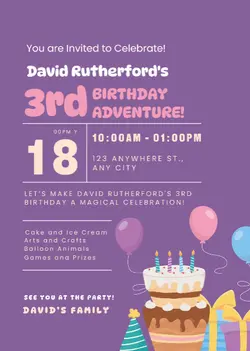 Non-Marketing Invitation-Birthday