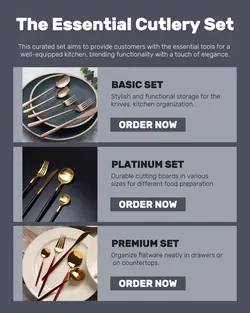Household The Essential Cutlery Set Display