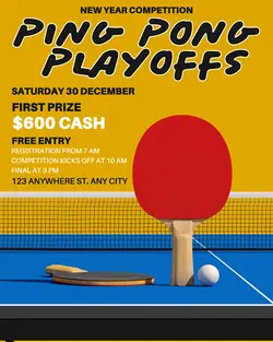 new year competition ping pong playoffs